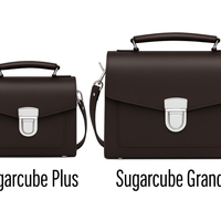Handmade Leather Sugarcube Handbag - Dark Brown-2