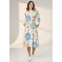 Azure Ditsy Blue Floral Dress | Light Blue Vintage Midi