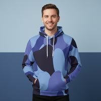 Blue Camo Hoodie | Unisex Streetwear Pullover