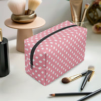 Pink Polka Dot Makeup Bag