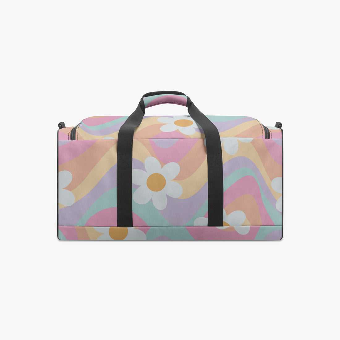 Duffle Bag Multi Colour Daisy Print Cute Canvas