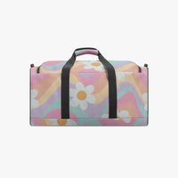 Duffle Bag Multi Colour Daisy Print Cute Canvas