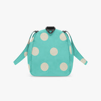Women's Light Blue Polka Dot Canvas Chic Gym Bag