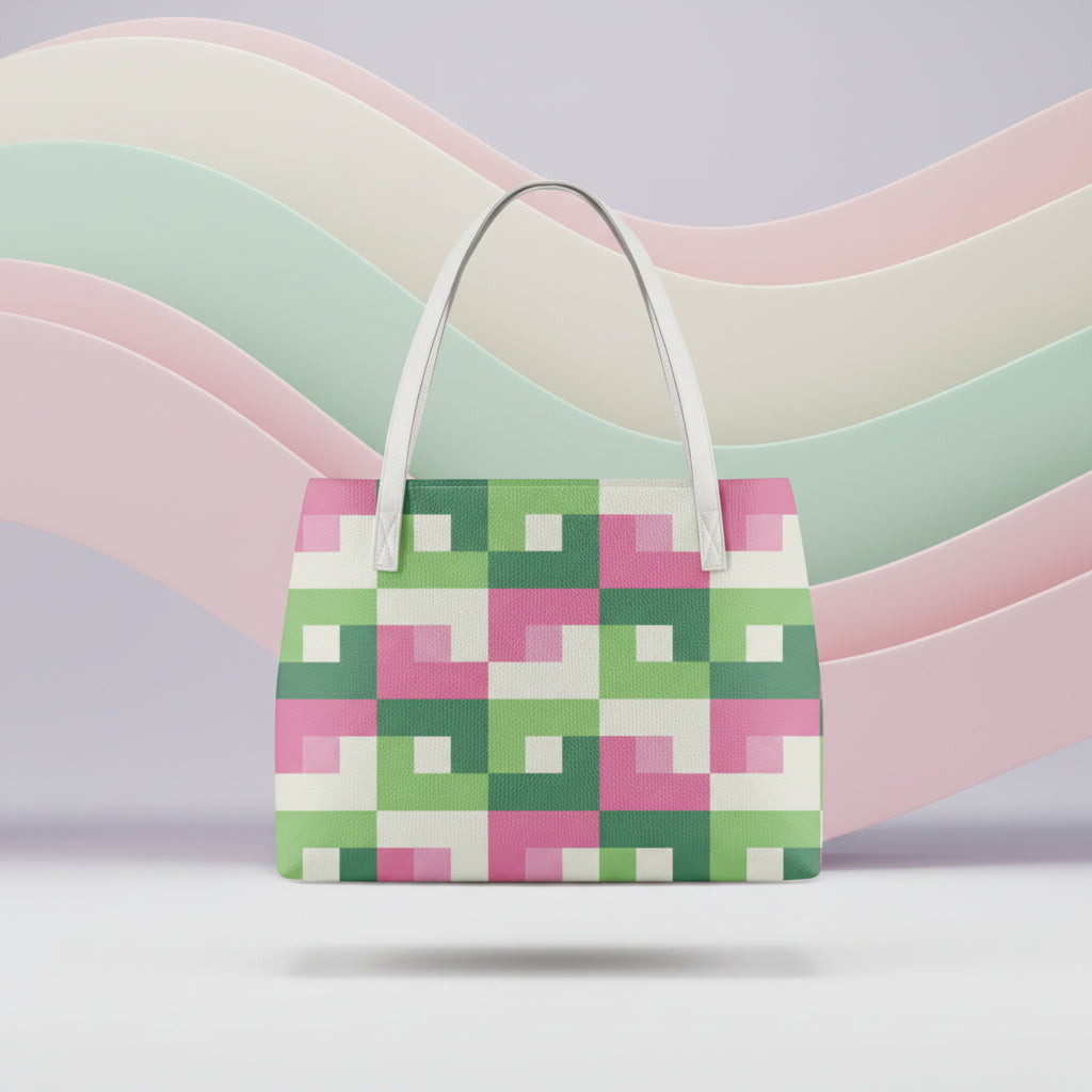 Pink And Green Handbag | Pink Shoulder Handbag