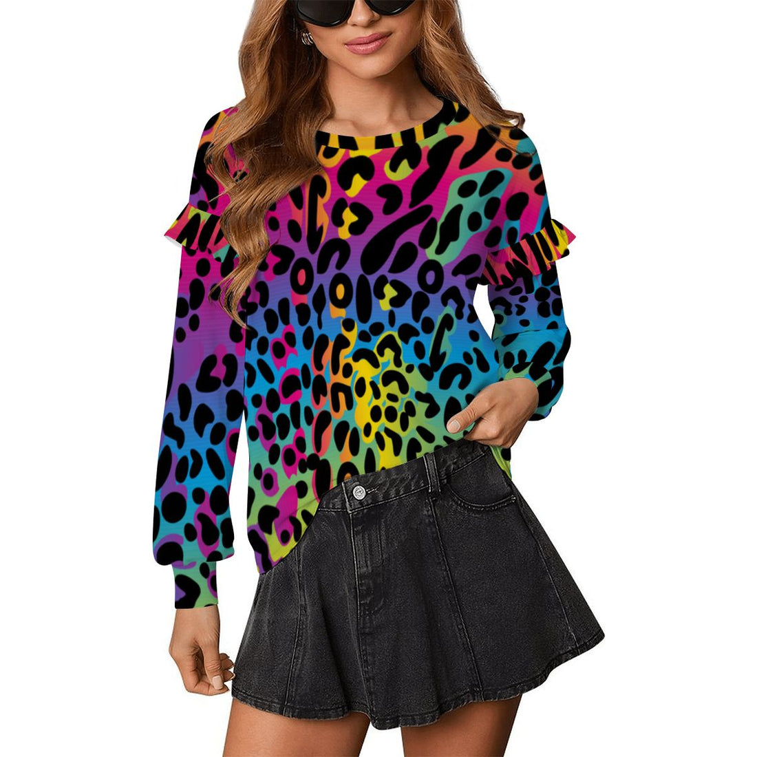 Multi Coloured Leopard Print Women&