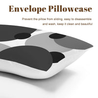 Abstract Geometric Black and Gray Bedding Set