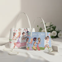 Custom "Something Blue" Leather Tote | Personalized Blue Cherry Handbag