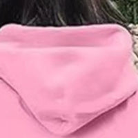 Dusty pink hoodie back view with hood and soft fabric texture