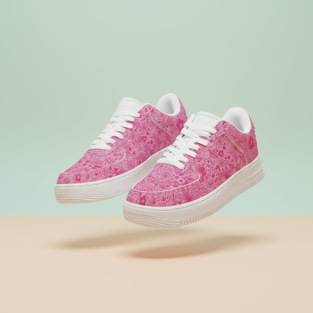 Pink Floral Sneakers | Women&