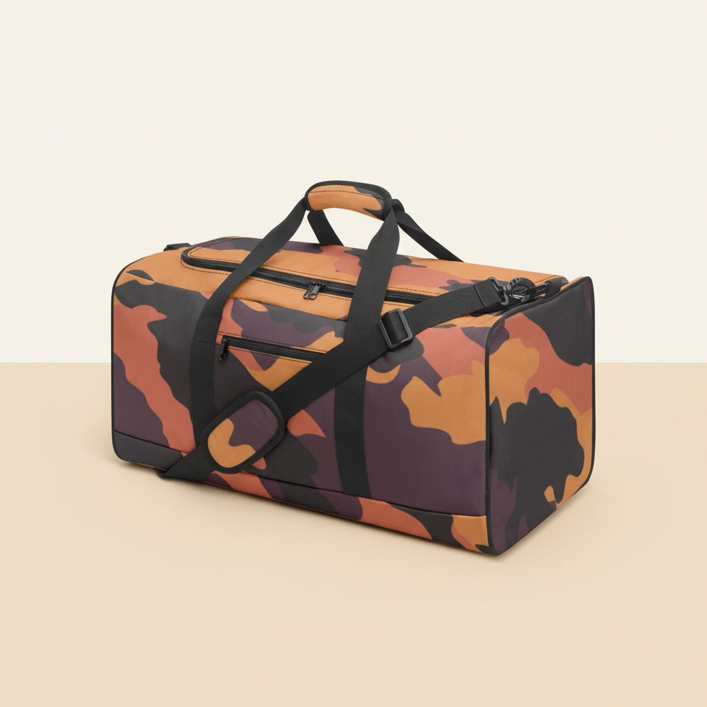 Camo Duffle Bag | Orange Large Mens Travel & Gym Bag