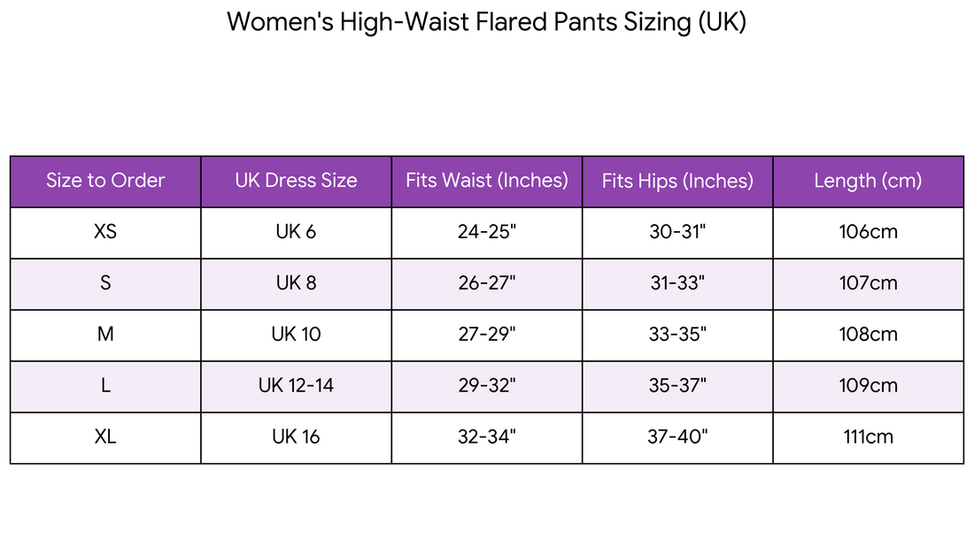 Womens Funky Print Flared Pants High Waist Bold Pattern Trousers