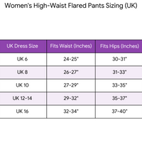 Womens Funky Print Flared Pants High Waist Bold Pattern Trousers