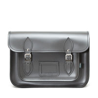 Handmade Leather Satchel - Graphite-0