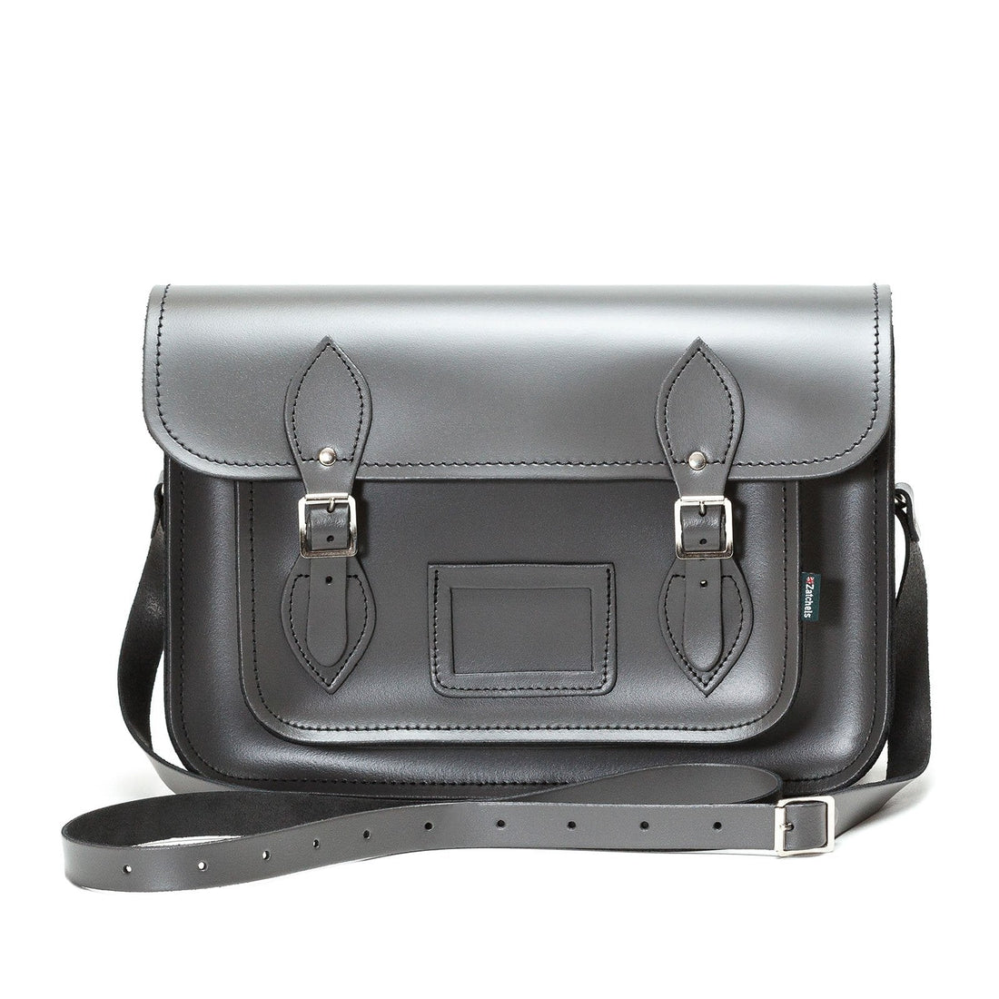 Handmade Leather Satchel - Graphite-2