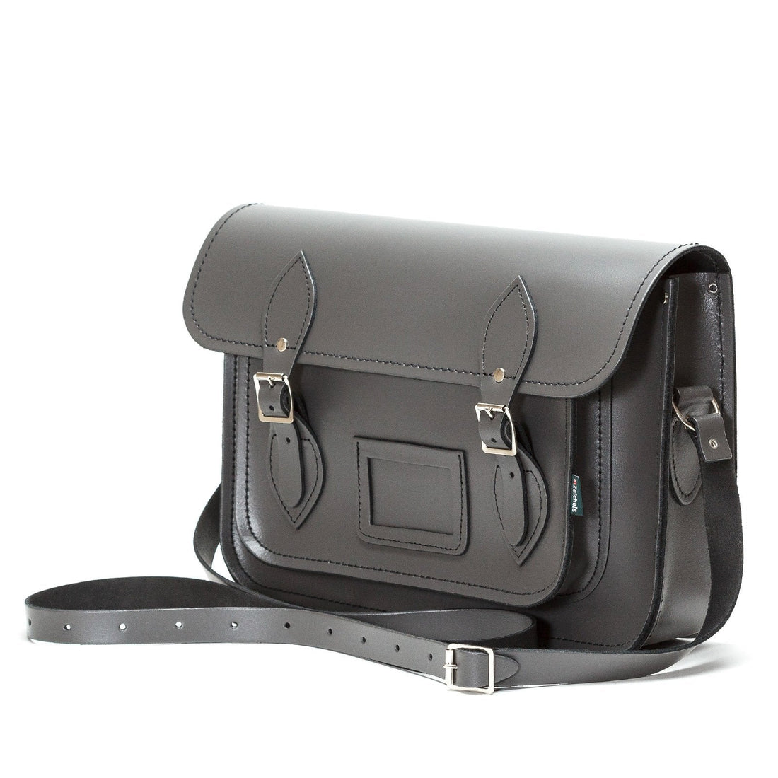 Handmade Leather Satchel - Graphite-3