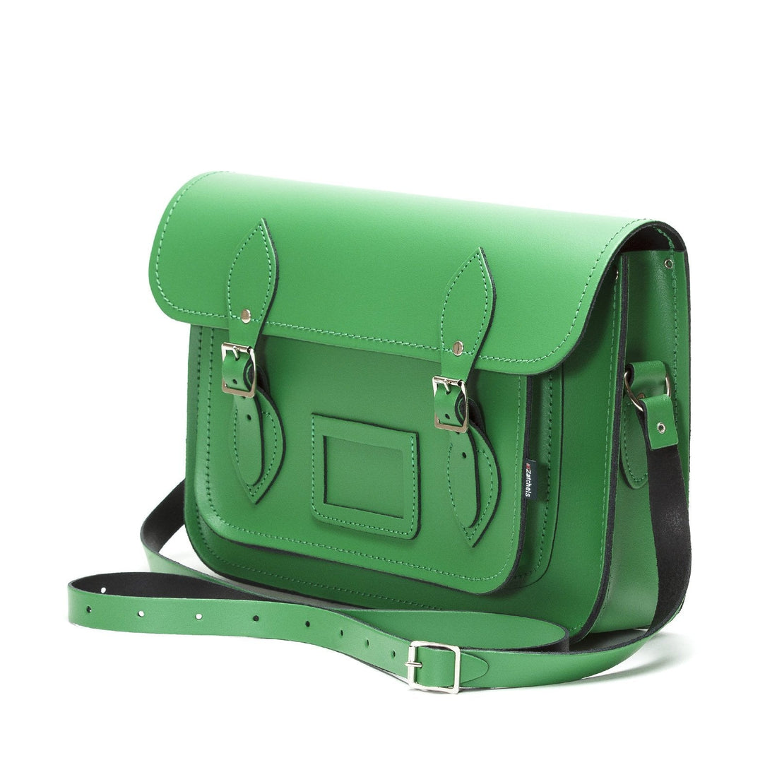 Handmade Leather Satchel - Green-3