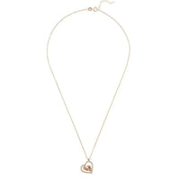 Rose-gold heart mum pendant necklace with adjustable chain and small heart charm