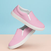 Womens Canvas Shoes Light Pink | Soft Pastel Slip-On Sneakers