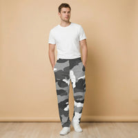 Black Camo Trousers | Unisex Wide-Leg Comfort Pants