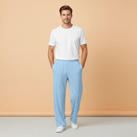 Light Blue Wide Leg Pants | High Waisted Flowy Streetwear Baggy Joggers