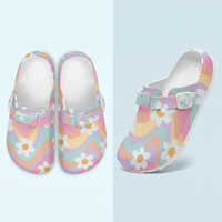 Daisy Floral Multi Coloured EVA Clogs Nurse Work Shoes