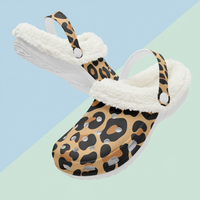 Leopard Print Clogs Unisex Funky Work Shoes