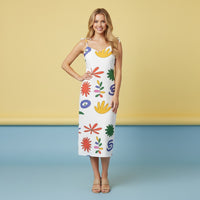 90s Floral Slip Dress | Vintage Inspired Midi Sun Dress