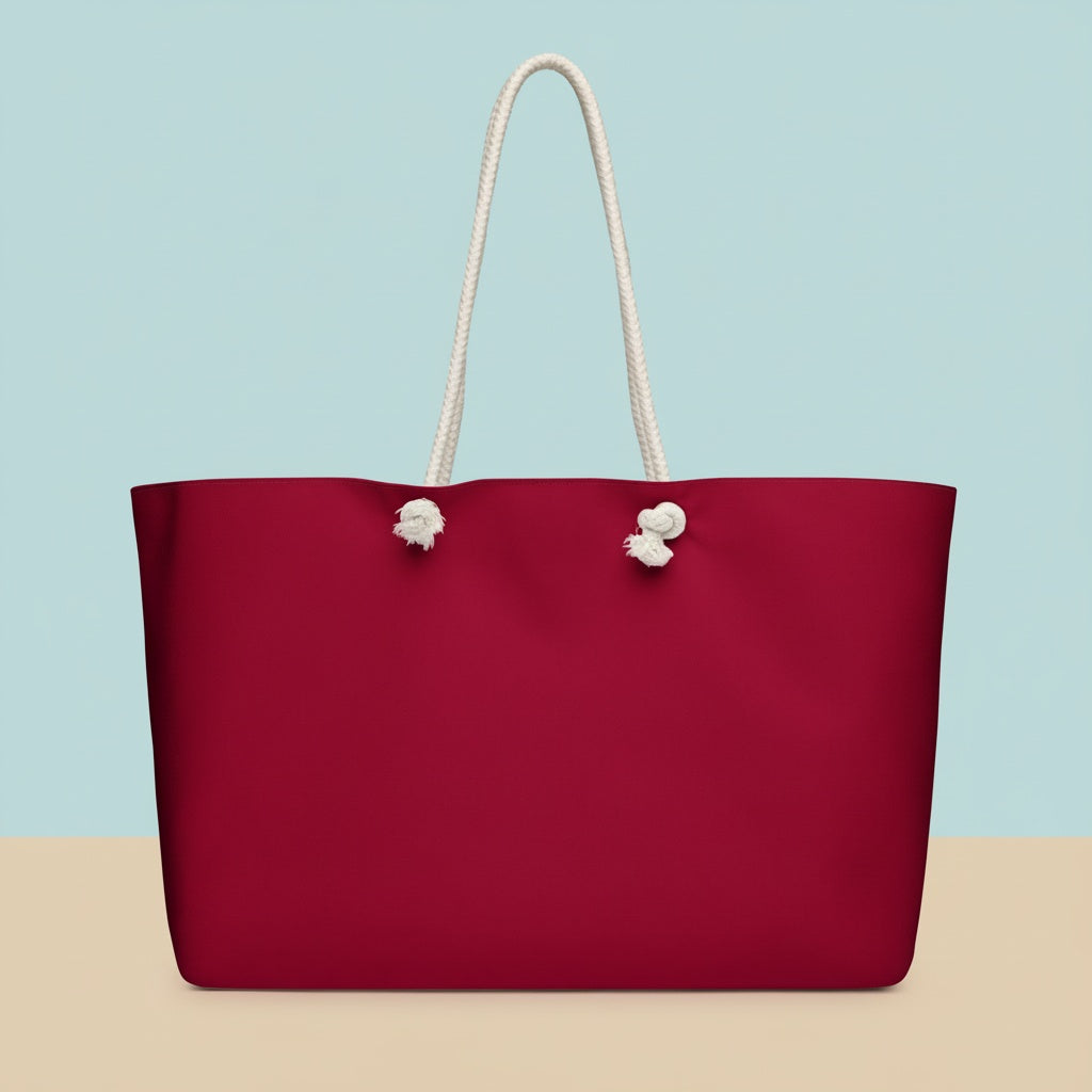 Maroon Canvas Tote Bags | Rich Oversized Weekender