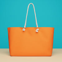 Orange Canvas Tote Bags | Vibrant Oversized Weekender