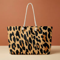Cheetah Print Canvas Tote Bags | Bold Oversized Weekender