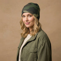 Camo Beanie | Classic Green Camo Double-Layered Winter Hat