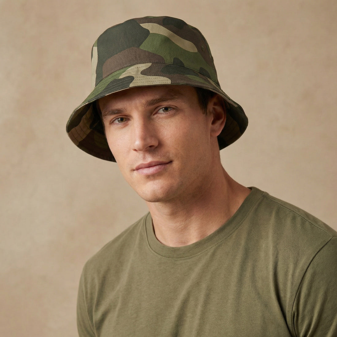 Camo Bucket Hat | Classic Green Camo Reversible Streetwear Accessory