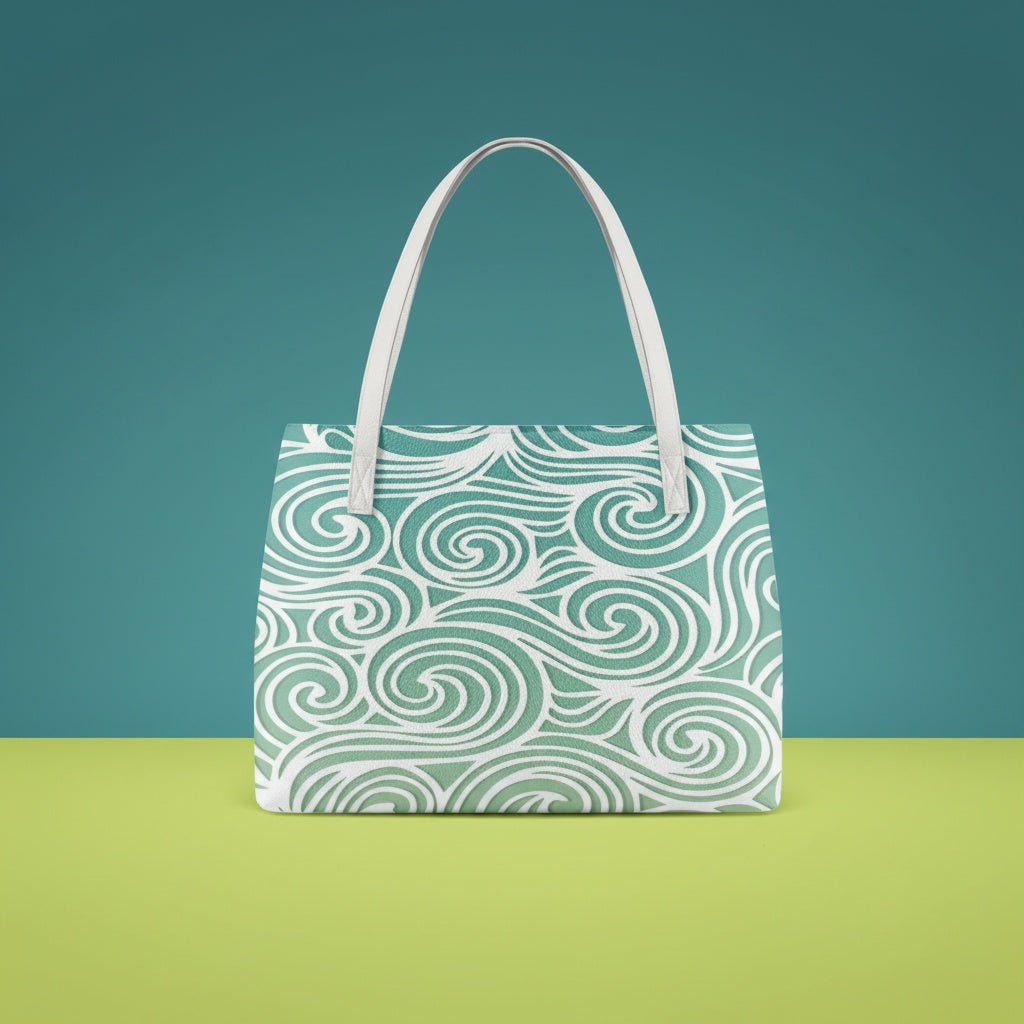 Sea Green Handbags | Breezy Coastal PU Leather Tote