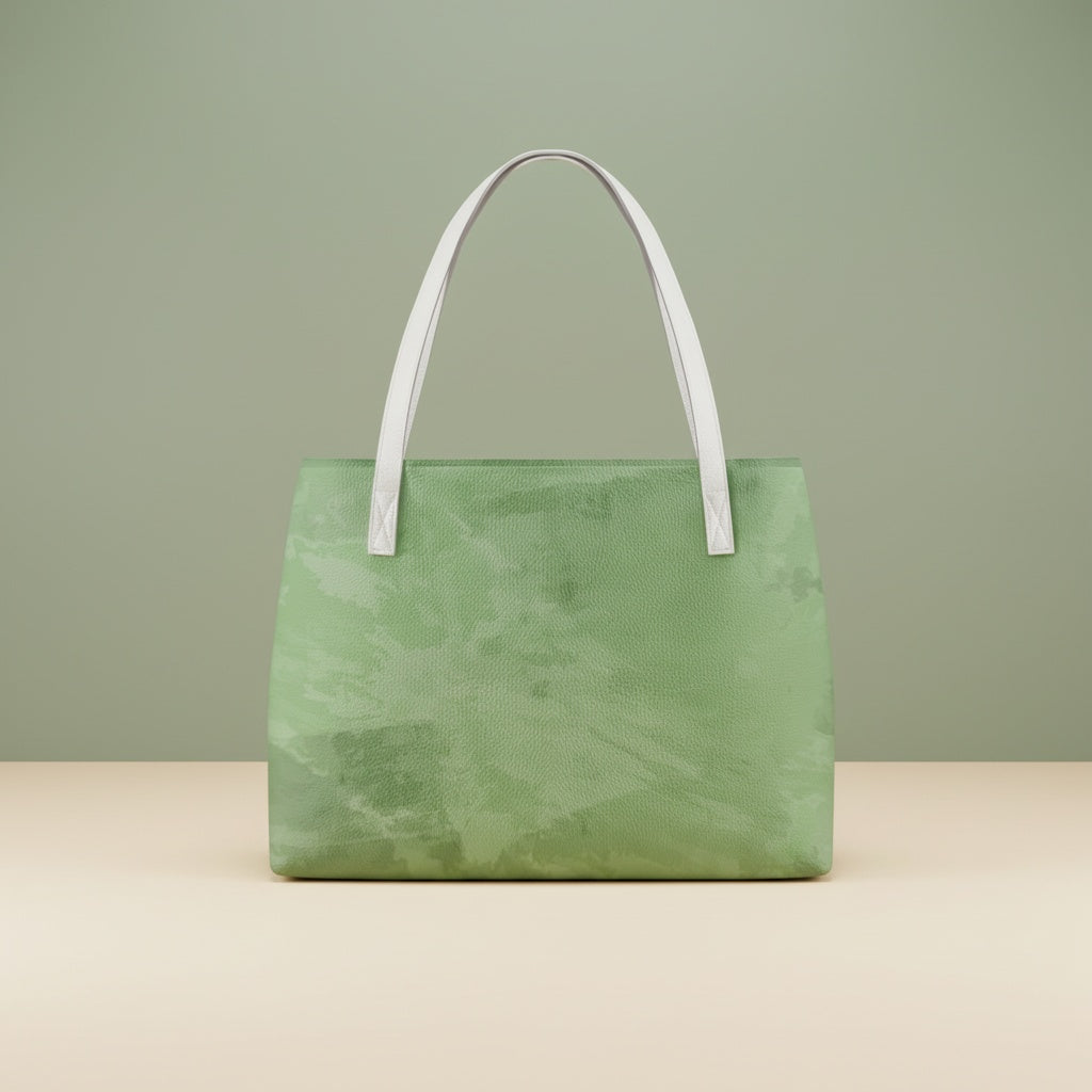 Green Leather Tote Handbags | Durable PU Shoulder Bag