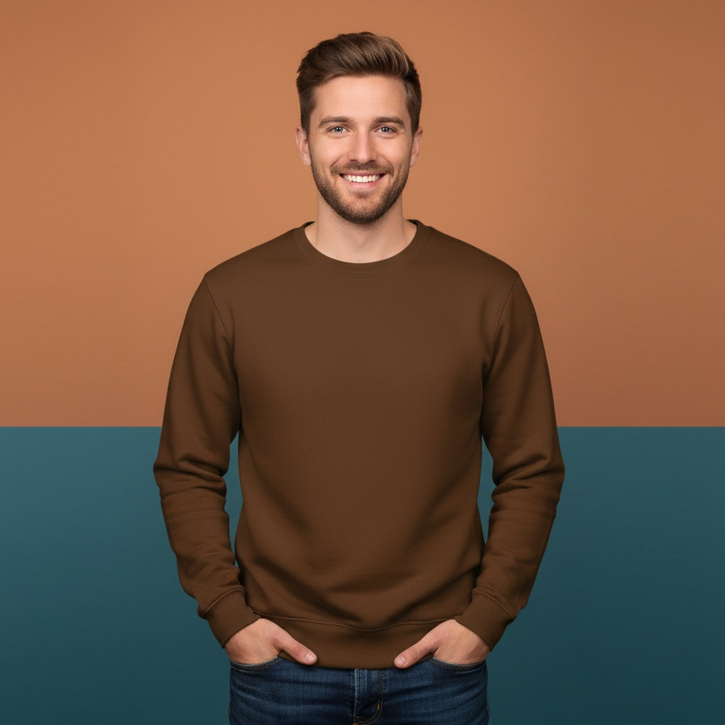 Brown Sweater | Unisex Pullover Sweatshirt