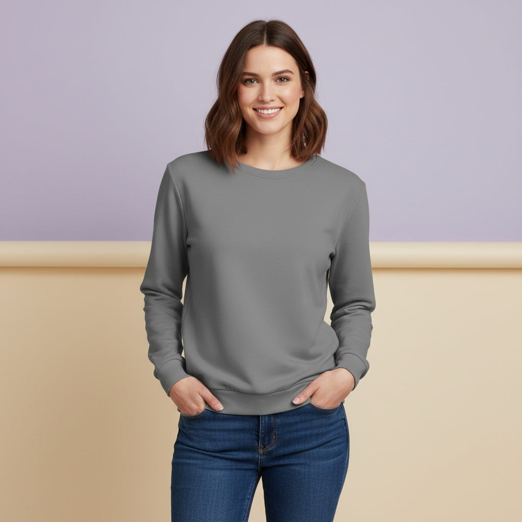 Grey Sweater | Unisex Pullover Sweatshirt