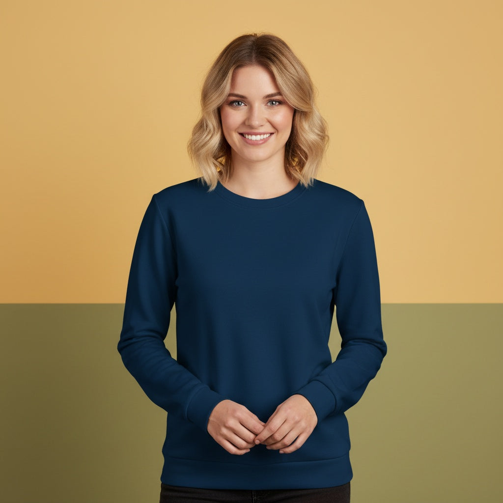 Navy Blue Sweater | Unisex Pullover Sweatshirt