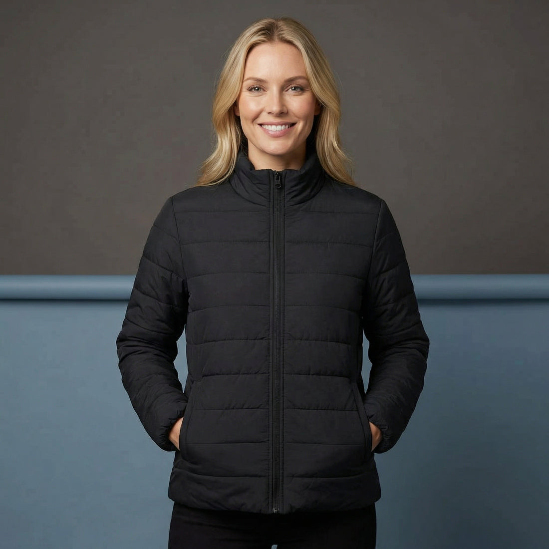 Puffer Coat Womens Black | Classic Plain Black Padded Jacket
