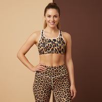 Cheetah Print Sports Bra | Wild Aesthetic Padded Medium Support Bra