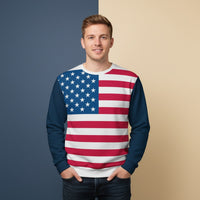 USA Flag Sweater | Unisex Graphic Pullover Sweatshirt