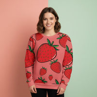 Strawberry Sweater | Unisex Graphic Pullover Sweatshirt