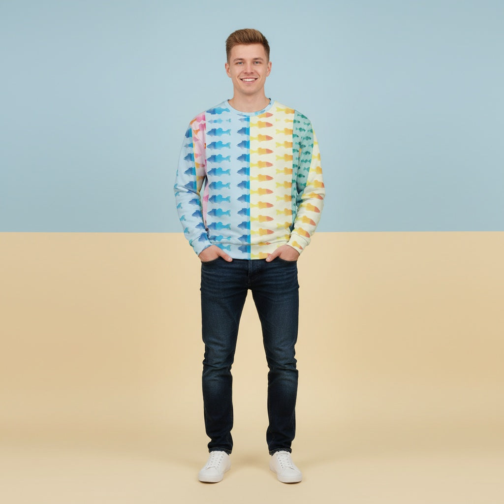 Fish Sweater | Unisex Graphic Pullover Aesthetic Sweatshirt