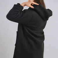 Open Front Folded Sleeve Jacket with Pockets
