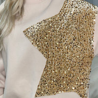 Sequin Detailed Oversized Knitted Jumper