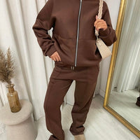 Zip Bomber Jacket and Trouser Co-ord Set