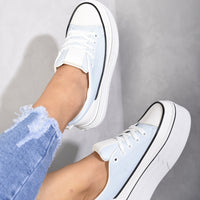 Platform Wedge Lace Up Trainers