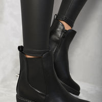 Low Wedge Ankle Boots