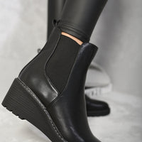 Low Wedge Ankle Boots