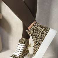 High Top Lace Up Platform Ankle Trainers with Decorative Detail