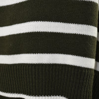 Knitted Striped Long Sleeve Top and  Pants Co-ord Set